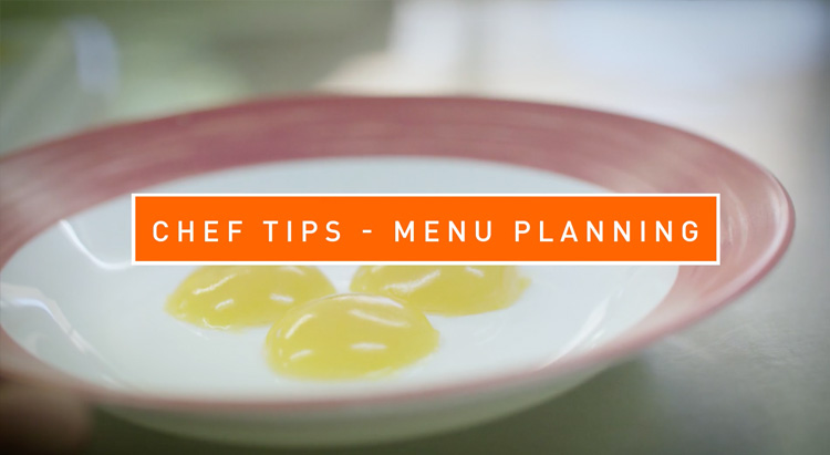 Chef tips - Menu planning