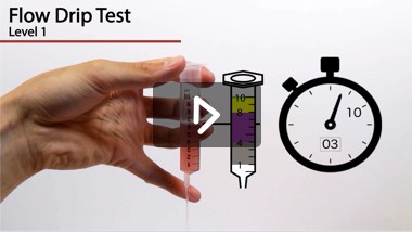 Flow drip test
