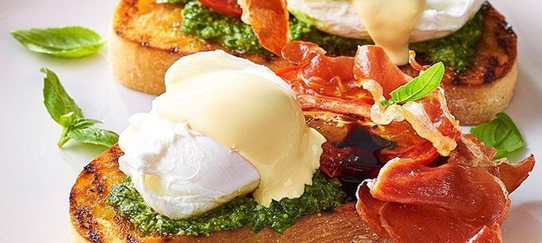 Poached eggs and toast Poached eggs and toast