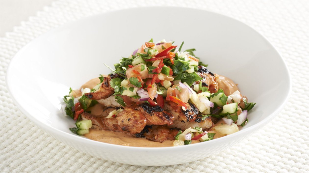 Chop Chop Salad with Red Yoghurt – Recipe