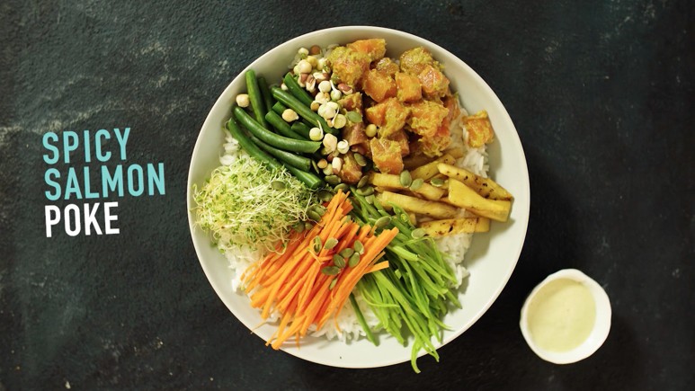 Thai Poke Bowl with the KNORR Thai Green Curry Paste